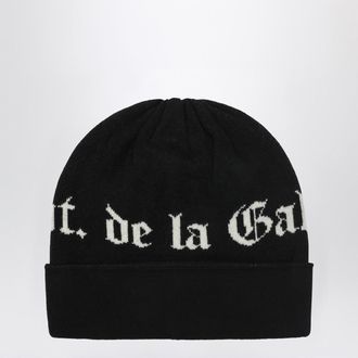 Gallery Dept. Black Wool Beanie With Logo Intarsia