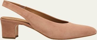Aquatalia 50mm Trevi Suede Slingback Pumps