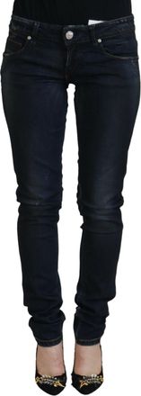 Acht Womens Skinny Jeans Classic 5pocket - Navy Cotton - Size 26 (Waist)