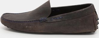 Tod's Tods Grey Nubuck Leather Loafers