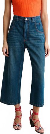Rachel Comey Carpen Denim Cropped Leg Pant In Muddy Indigo