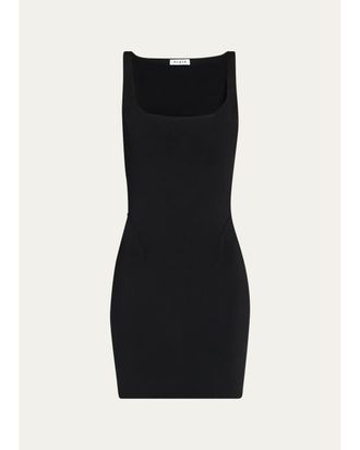 Alaia Square-Neck Sleeveless Mini Bodycon Dress