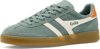 Gola Viper Womens Walking Shoes Green Mist/Off White/Salmon/Gum : 9.5 B - Medium, Leather