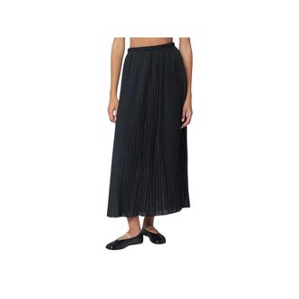 Mark Kenly Domino Tan Elegante geplooide maxirok - Dames - Rokken - Grijs - Maat: 2XS Wol