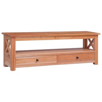 vidaXL Mueble De Tv Madera Maciza De Caoba 115x30x40 Cm Vidaxl