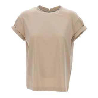 Brunello Cucinelli Dames, Tops, Beige, Maat: XL Katoen