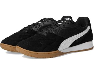 Puma King Top Sneakers Mens Black Indoor Trainer Soccer Shoes HAWK2688