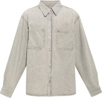 A Gold E Craven Shirt - Heren - Spijkeroverhemden - Grijs - XL - Katoen - Overhemden
