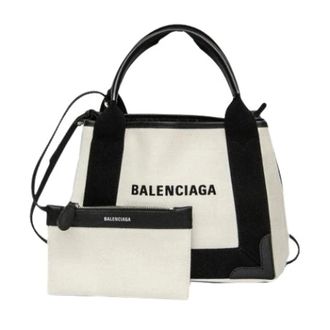 Balenciaga Pre-owned Tote Bags, female, White, Size: ONE SIZE Pre-owned Navy Cabas XS