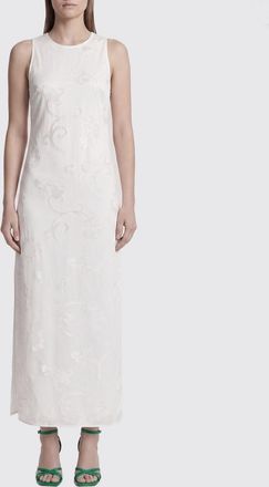 Semicouture Abito midi in popeline ricamato