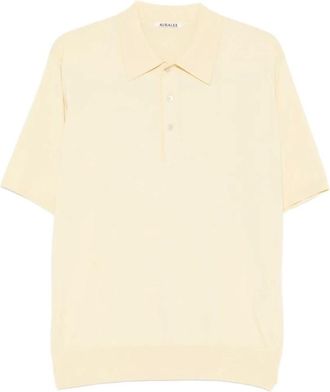 Auralee Polo Shirts, male, Yellow, Size: XL Polo Shirt