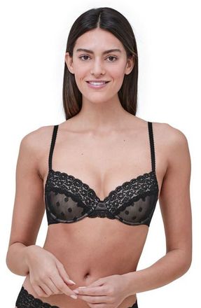 Skarlett Blue Dare Demi T-shirt Bra in Black/nylon at Nordstrom, Size 30Ddd