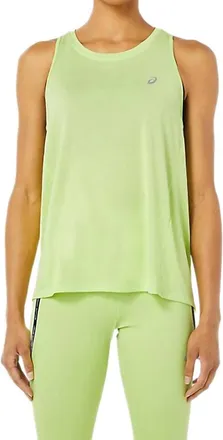 Asics Womens Race Tank Top In Lime Green