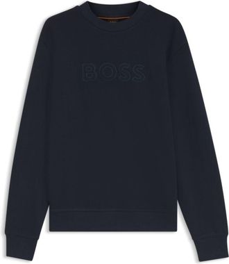 BOSS Relaxed-fit sweatshirt in cotton terry with embroidered logo