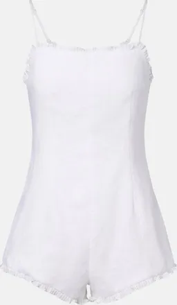 Poss&eacute; Florence ruffled linen romper