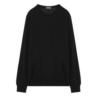 Drumohr Round-neck Knitwear, male, Black, XL, Crew Neck Jumper