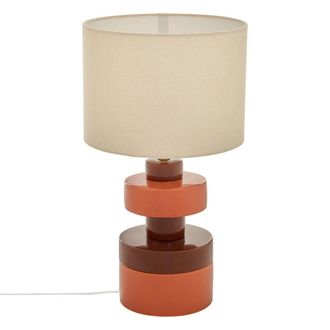 Atmosphera L&aacute;mpara De Dise&ntilde;o Fiva Cil&iacute;ndrica, 50 Cm De Altura, Marr&oacute;n - Atmosphera Cr&eacute;ateur DInt&eacute;rieur