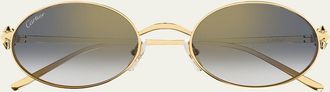 Cartier Clash de Cartier 52mm Oval Metal Sunglasses