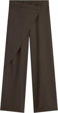 Summum Pantaloni Wrap Fluid - - Trousers - Donna - Marrone - XL
