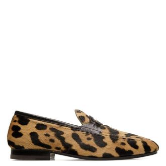 Bally Pesek Leopard Print Haircalf Leather Loafers
