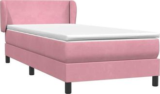 vidaXL Vidaxl Cama Box Spring Con Colch&oacute;n Terciopelo Rosa 90x210 Cm