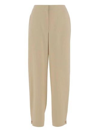 Giorgio Armani Broek met afwerking met knopen - Beige