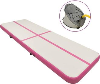 vidaXL Esterilla Inflable De Gimnasia Con Bomba Pvc Rosa 300x100x20 Cm Vidaxl