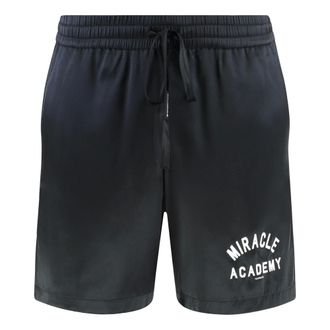 Nahmias Korte Broeken, Heren, Zwart, S, Zijden Shorts met Achterzak
