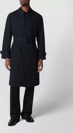 Lardini wool single-breasted trench coat