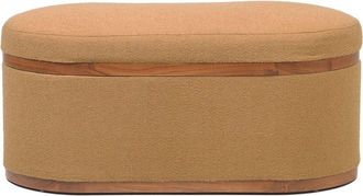 TOV Furniture Tov Furniture Olivier Boucle Oval Storage Ottoman