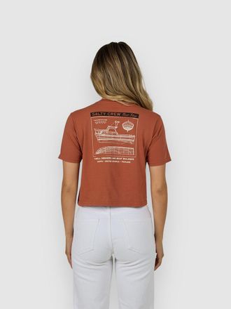 Salty Crew Boat Shop Crop T-Shirt rot