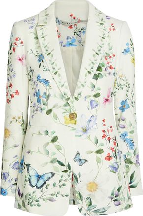 Alice & Olivia Breann Floral Print Crepe Blazer - Multicoloured - 12 (UK16 / XL)
