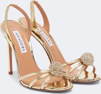 Aquazzura Crystal Bubble slingback sandals