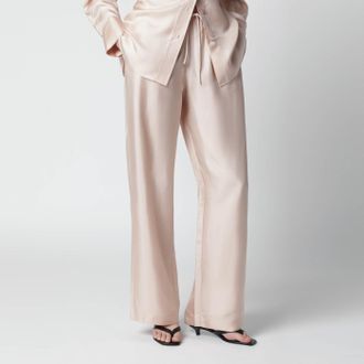 R&oacute;he Pantalone rosa chiaro in seta