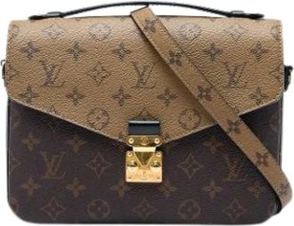 Louis Vuitton Pre-owned Reverse Pochette Metis - Dames - Vintage Schoudertas - Bruin - ONE Size - Vintage