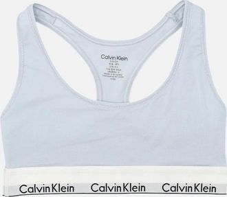 Calvin Klein Womens Modern Logo Unlined Bralette, Plein Air Blue - Size: 18/16