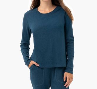 Under The Canopy Organic Cotton Long Sleeve Tee In Teal