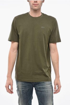 Diesel Crew Neck Cotton T-Shirt with Printed Logo size 3xl