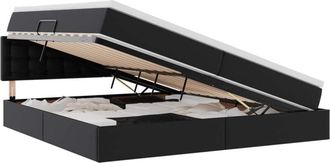 vidaXL Bed with Mattress Light Grey 200 x 200 cm Faux Leather vidaXL