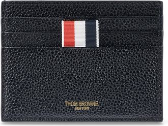 Thom Browne Pebble Grain Leather Single Card Holder