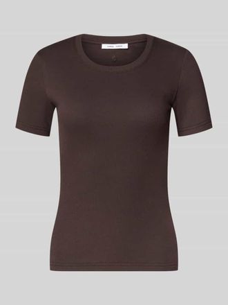 Sams&oslash;e & Sams&oslash;e T-Shirt mit Rundhalsausschnitt Modell ALEXIS in Dunkelbraun, Gr&ouml;&szlig;e XL