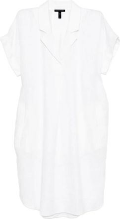 Eileen Fisher notched collar dress - White