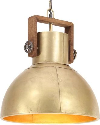 vidaXL L&aacute;mpara Colgante Industrial Redonda 25 W Lat&oacute;n 40 Cm E27 Vidaxl