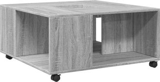 vidaXL Vidaxl - Mesa De Centro Madera De Ingenier&iacute;a Gris Sonoma 80x80x40 Cm