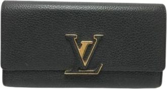 Louis Vuitton Pre-owned Long wallet (bi-fold) - unisex - Vintage Accessoires - Zwart - ONE Size - Leer - Vintage