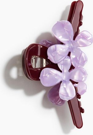 H&M Flower-detail hair claw - Red