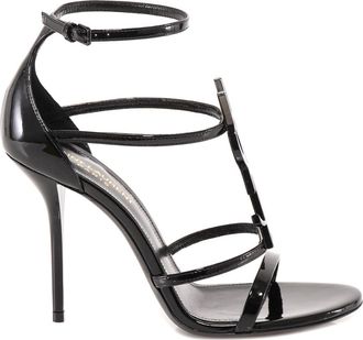 Saint Laurent Cassandra Ysl Patent Leather Sandals