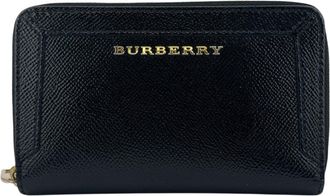 Burberry Black Leather Wallet (Bi-Fold) (Pre-Owned)
