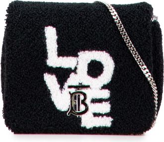 Burberry Pre-owned Womens Faux Fur Love Crossbody - Black Textile - One Size
