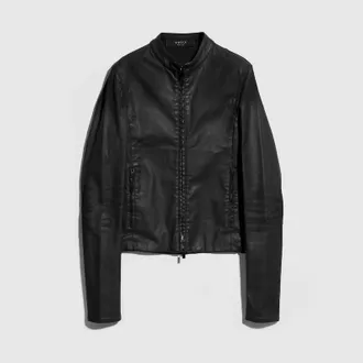 Gucci Coated Stretch Cotton Twill Denim Jacket, Size 50 IT, Black
